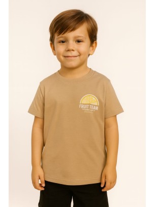 Παιδικο Τ.shirt Για Αγορι 3-7 Χρονων  Μπεζ