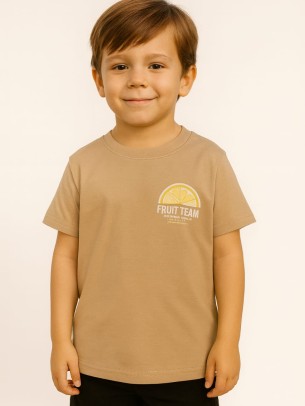 Παιδικο Τ.shirt Για Αγορι 3-7 Χρονων  Μπεζ