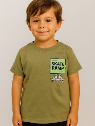 Παιδικο Τ.shirt Για Αγορι 3-7 Χρονων  Χακι