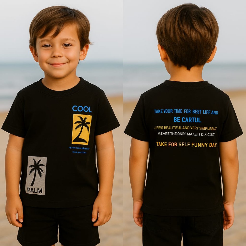 Παιδικο Τ.shirt Για Αγορι 3-11 Χρονων Μαυρο