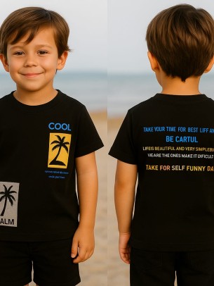 Παιδικο Τ.shirt Για Αγορι 3-11 Χρονων Μαυρο