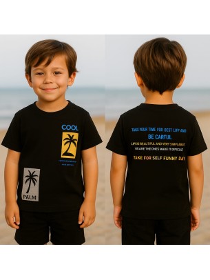 Παιδικο Τ.shirt Για Αγορι 3-11 Χρονων Μαυρο