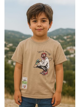 Παιδικο Τ.shirt Για Αγορι 3-7 Χρονων  Μπεζ