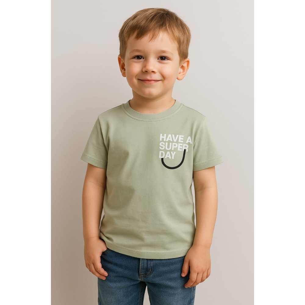 Παιδικο Τ.shirt Για Αγορι 3-7 Χρονων  Πρασινο