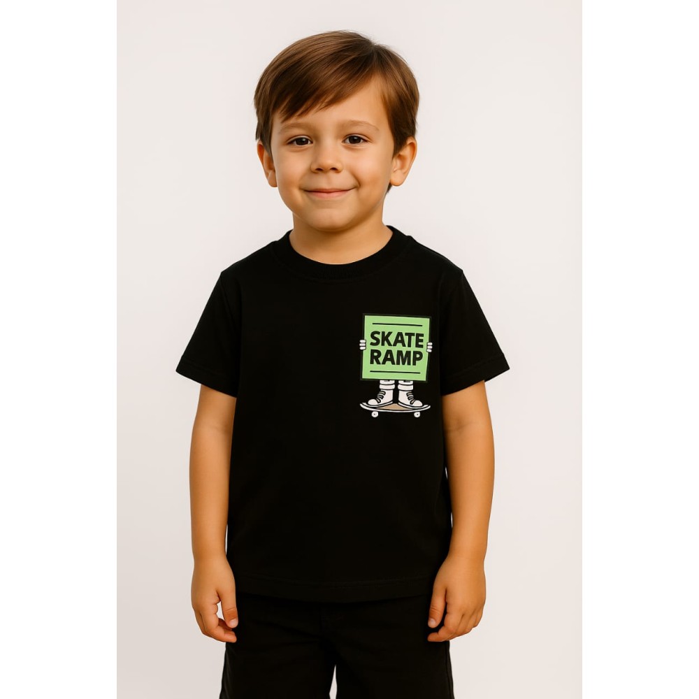 Παιδικο Τ.shirt Για Αγορι 3-7  Χρονων  Μαυρο