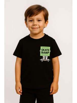 Παιδικο Τ.shirt Για Αγορι 3-7  Χρονων  Μαυρο