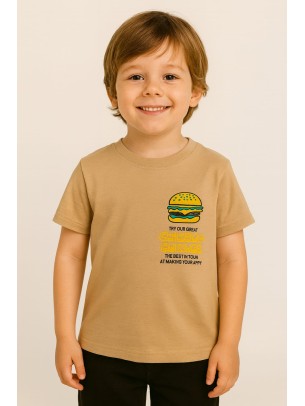 Παιδικο Τ.shirt Για Αγορι 3-7 Χρονων  Μπεζ