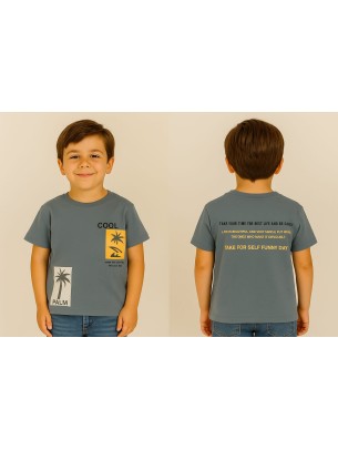 Παιδικο Τ.shirt Για Αγορι 3-11 Χρονων  Ανθρακι