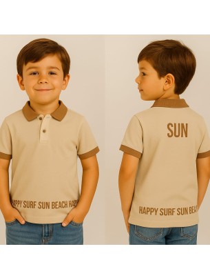Παιδικο Τ.shirt Για Αγορι 6-9 Χρονων  Μπεζ