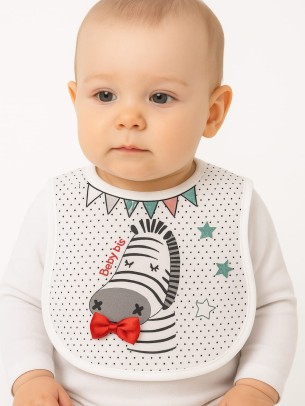 Βρεφικη Σαλιαρα 0-6 Μηνων Λευκο