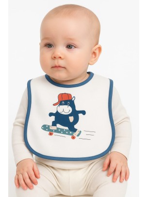 Βρεφικη Σαλιαρα 0-6 Μηνων Μπλε Λευκο 