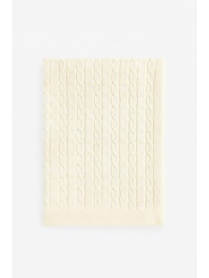 Βρεφικη Κουβερτα Πλεκτη Λευκο