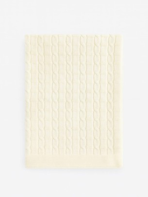 Βρεφικη Κουβερτα Πλεκτη Λευκο