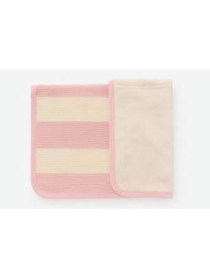 Βρεφικη Κουβερτα Πλεκτη με Fleece Ροζ