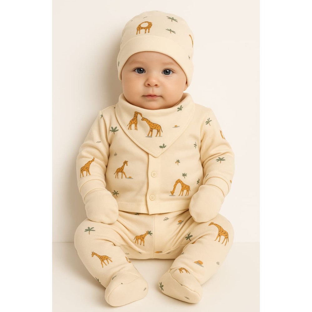 Σετ Νεογεννητο Για Αγορι Μπεζ 0-3 Μηνων