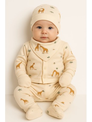Σετ Νεογεννητο Για Αγορι Μπεζ 0-3 Μηνων