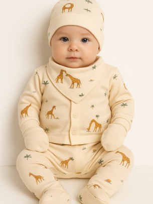 Σετ Νεογεννητο Για Αγορι Μπεζ 0-3 Μηνων