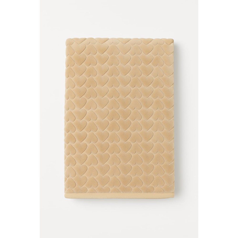 Βρεφικη Βελουτε Κουβερτα Αγκαλιας Mπεζ