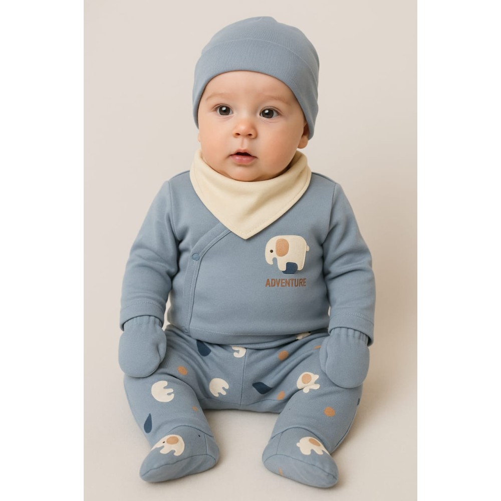 Σετ Νεογεννητο Για Αγορι Μπλε 0-3 Μηνων
