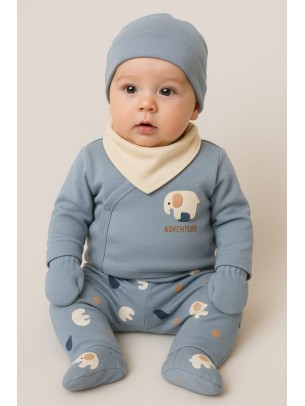 Σετ Νεογεννητο Για Αγορι Μπλε 0-3 Μηνων