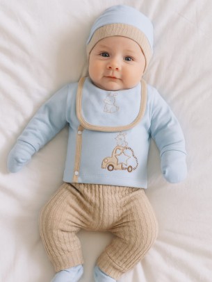 Σετ Νεογεννητο Για Αγορι Μπλε 0-3 Μηνων