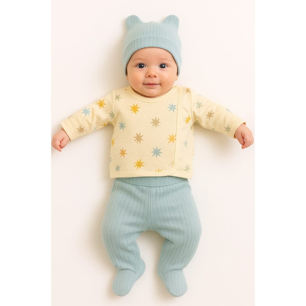 Σετ Νεογεννητο Για Αγορι Εκρου 0-3 Μηνων