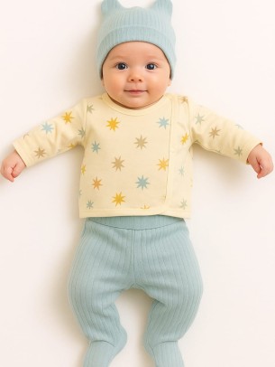 Σετ Νεογεννητο Για Αγορι Εκρου 0-3 Μηνων