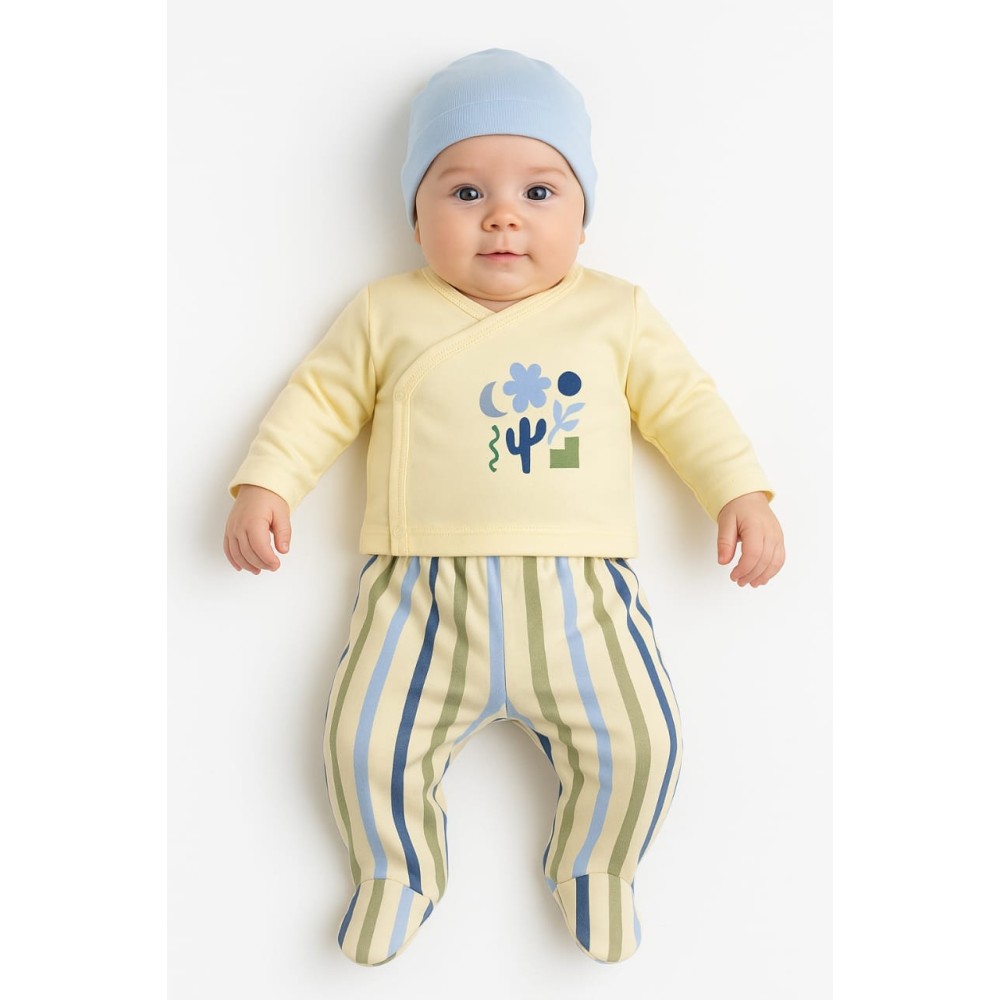 Σετ Νεογεννητο Για Αγορι Εκρου 0-3 Μηνων