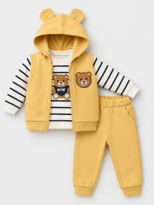 Βρεφικό Σετ Για Αγόρι 6-24 Μηνών Κίτρινο