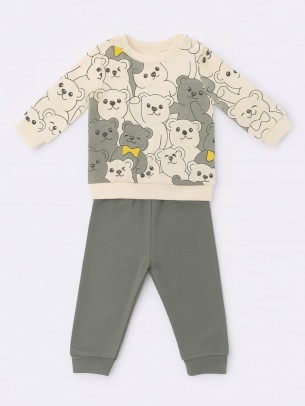 Βρεφικό Σετ Για Αγόρι 6-24 Μηνών Πράσινο Μέντας