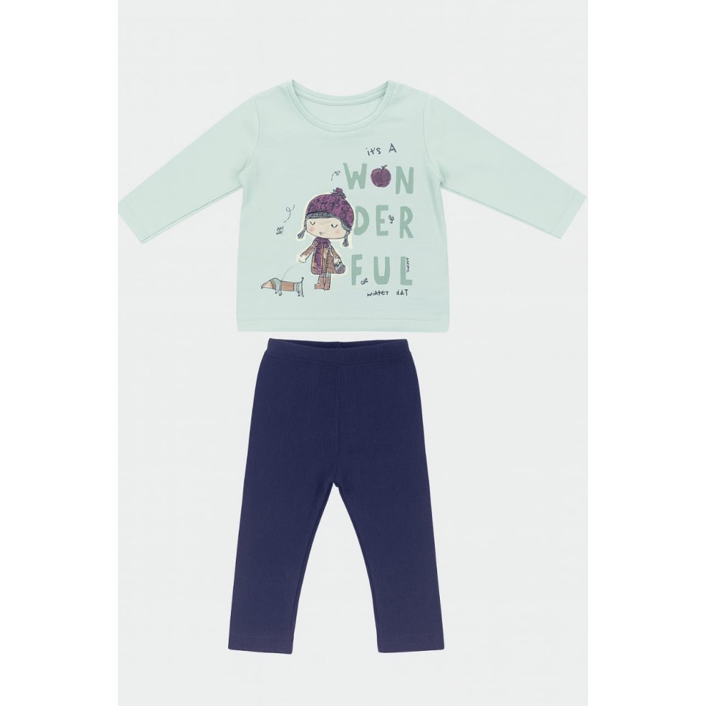 Βρεφικό Σετ Για Κορίτσι 6-24 Μηνών Μέντα