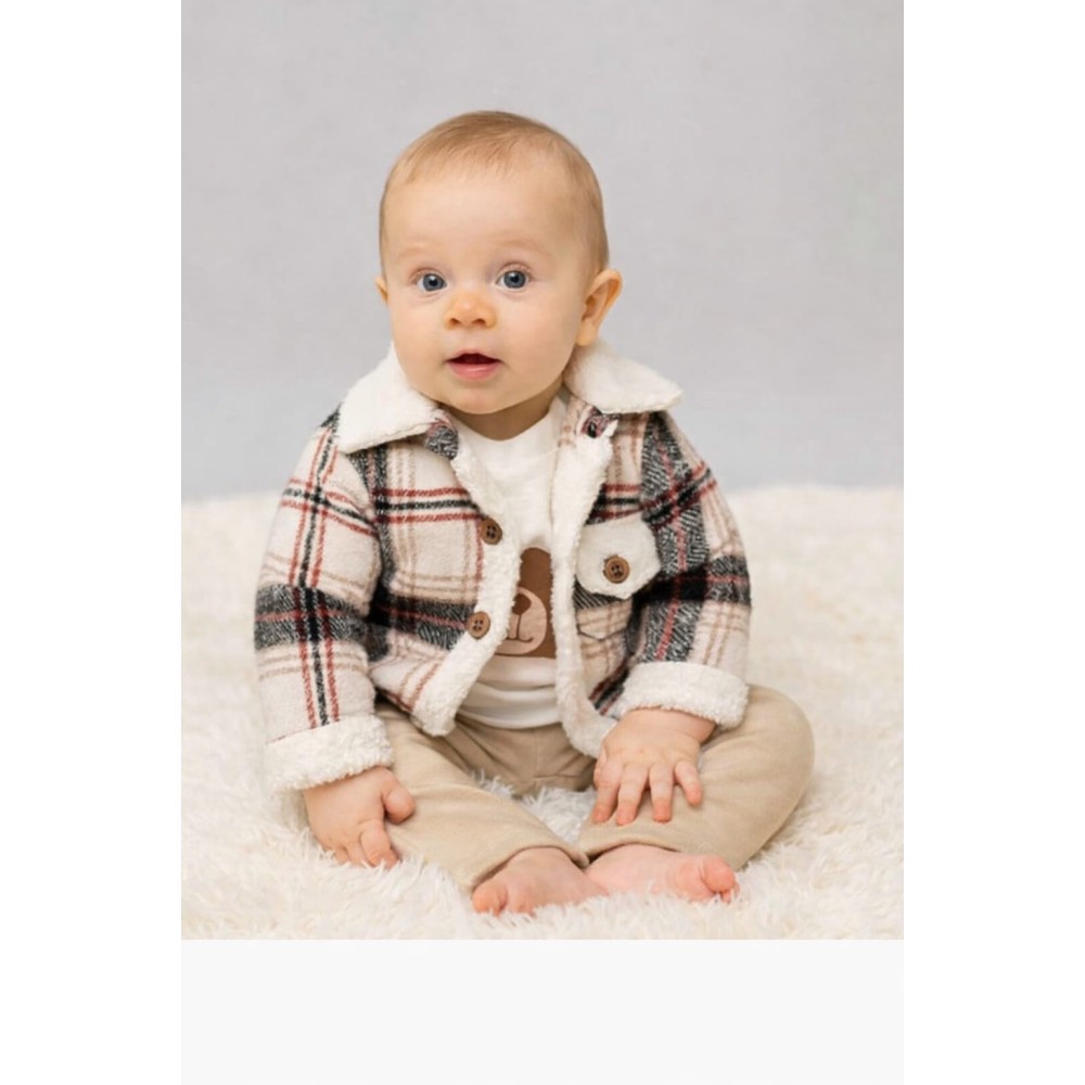 Βρεφικό Σετ 3Τμχ Για Αγόρι 6-18 Μηνών Μπεζ