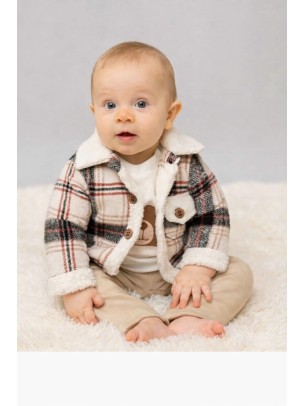 Βρεφικό Σετ 3Τμχ Για Αγόρι 6-18 Μηνών Μπεζ