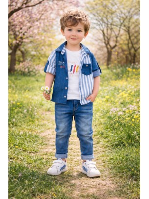 Βρεφικό Σετ 3Τμχ Για Αγόρι 6-24 Μηνών Μπλε