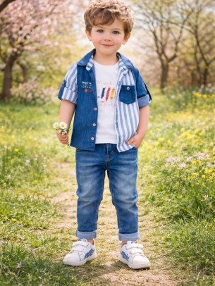 Βρεφικό Σετ 3Τμχ Για Αγόρι 6-24 Μηνών Μπλε