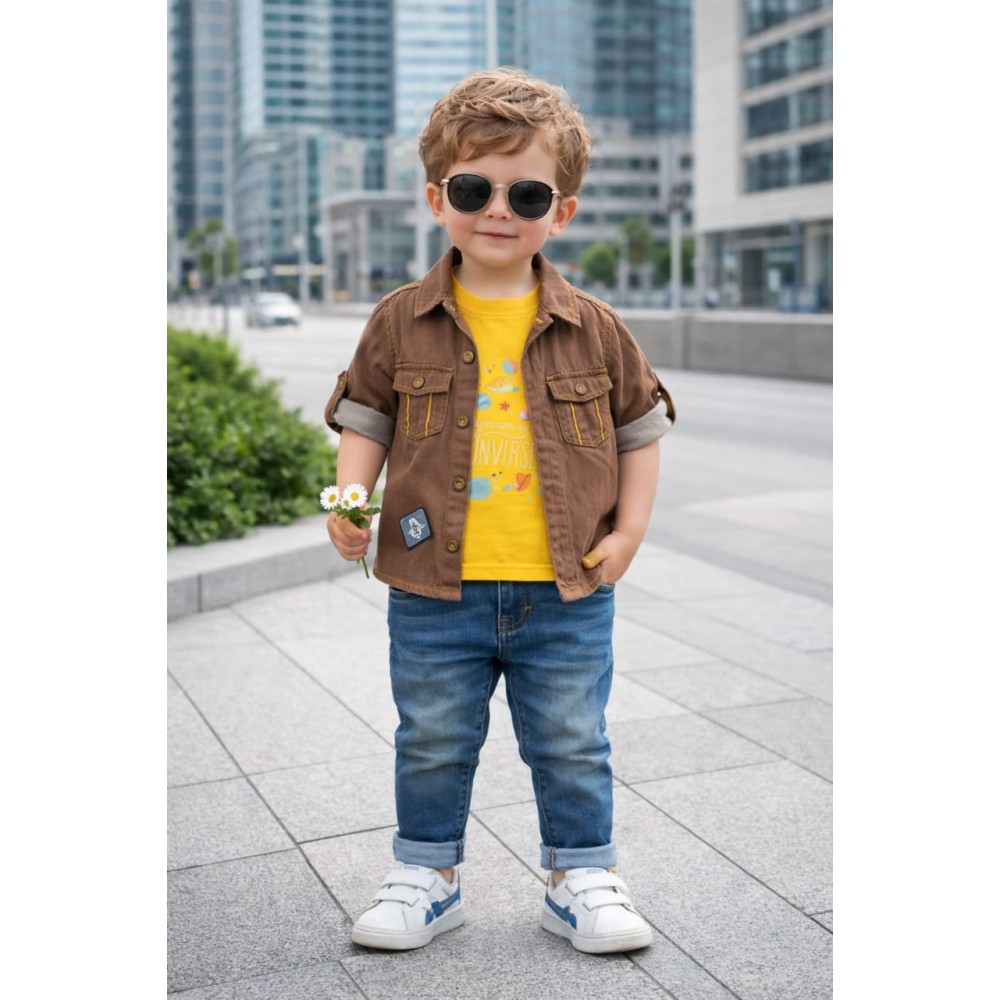 Βρεφικό Σετ 3Τμχ Για Αγόρι 6-24 Μηνών Καφέ