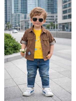 Βρεφικό Σετ 3Τμχ Για Αγόρι 6-24 Μηνών Καφέ