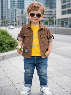 Βρεφικό Σετ 3Τμχ Για Αγόρι 6-24 Μηνών Καφέ