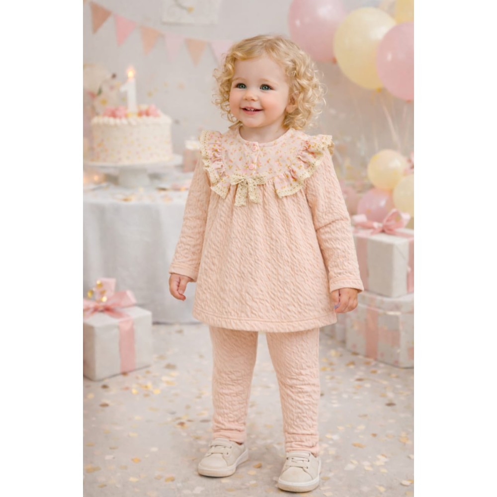 Βρεφικό Σετ Για Κορίτσι 9-36 Μηνών Πούδρα