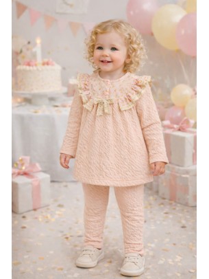 Βρεφικό Σετ Για Κορίτσι 9-36 Μηνών Πούδρα