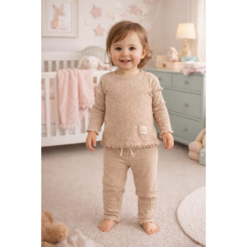 Βρεφικό Σετ Για Κορίτσι 9-24 Μηνών Μπεζ