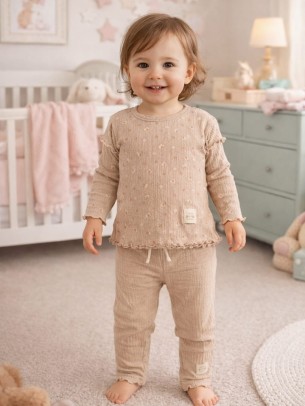 Βρεφικό Σετ Για Κορίτσι 9-24 Μηνών Μπεζ