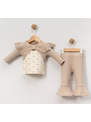 Βρεφικό Σετ Για Κορίτσι 3-18 Μηνών Μπεζ