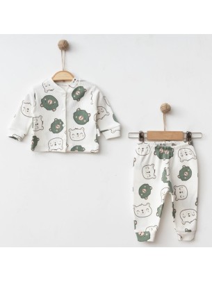 Βρεφικό Σετ Πιτζάμα 0-9 Μηνών  Λευκό