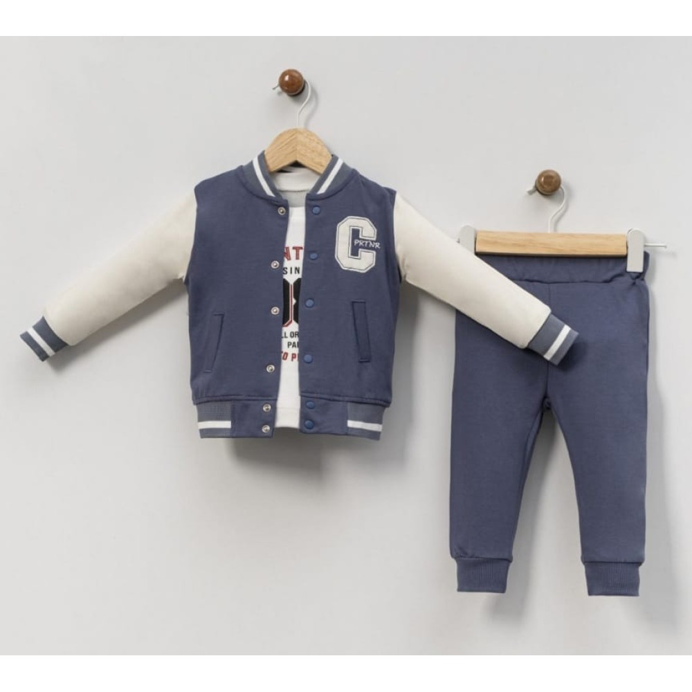 Βρεφικό Σετ 3Τμχ Για Αγόρι 9-24 Μηνών Μπλε