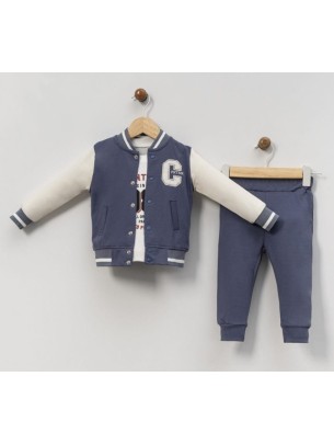 Βρεφικό Σετ 3Τμχ Για Αγόρι 9-24 Μηνών Μπλε