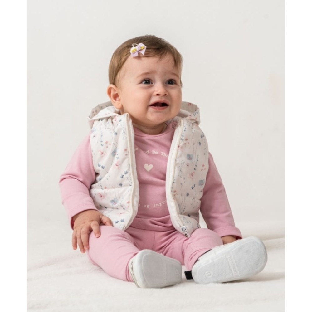 Βρεφικό Σετ 3Τμχ Για Κορίτσι 6-18 Μηνών Ρόζ