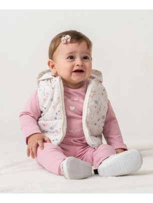 Βρεφικό Σετ 3Τμχ Για Κορίτσι 6-18 Μηνών Ρόζ