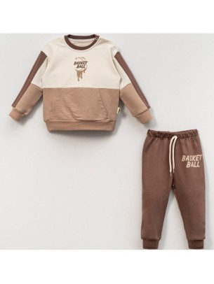 Βρεφικό Σετ Φόρμα Για Αγόρι 6-24 Μηνών Καφέ