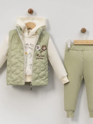 Βρεφικό Σετ 3Τμχ Για Κορίτσι 9-24 Μηνών Πράσινο